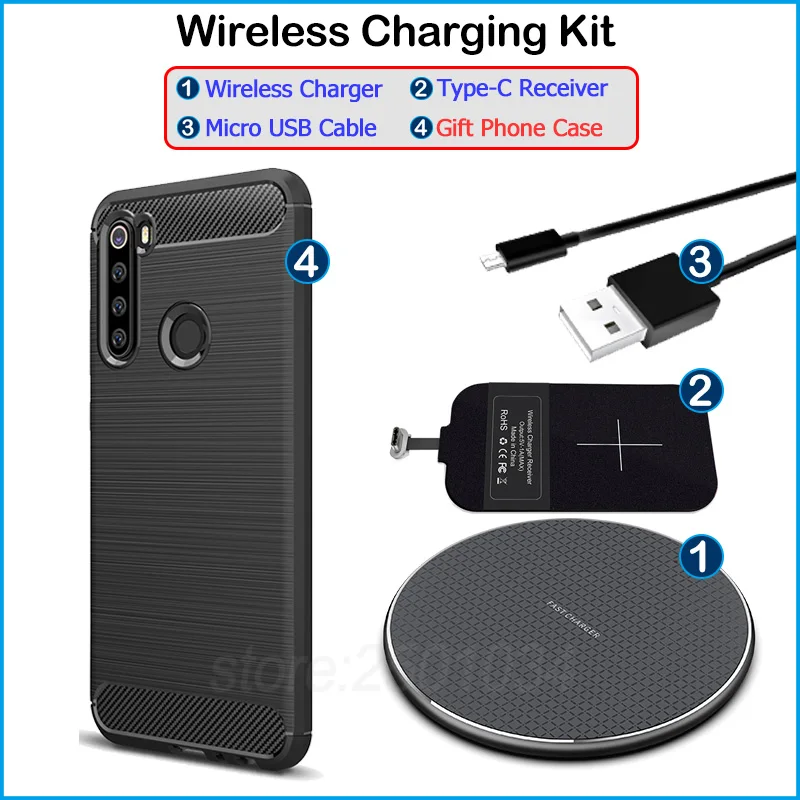 Wireless Charging For Xiaomi Redmi Note 7 Pro 8 9 9s 8t Redmi 8 8a K20 K30 Pro Qi Wireless Charger Usb Type C Receiver Gift Case Mobile Phone Chargers Aliexpress