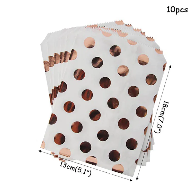 Металлический Блестящий розовый Золотой одноразовая скатерть вечерние украшения круг звезда гирлянда для развешивания свадьба день рождения поставки - Цвет: 10pcs candy bag