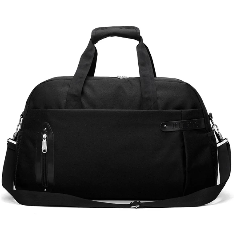 Спортивный чемодан Мужская Большая вместительная сумка через плечо Повседневная Уличная сумка для выходных - Цвет: Black