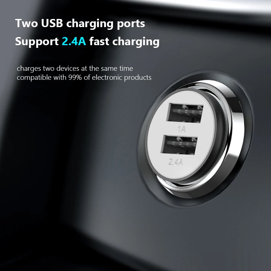 2.4A двойной зарядное устройство USB с металлическим универсальным USB зарядное устройство для мобильного телефона Xiaomi samsung S8 iPhone 6 6s 7 8 Plus планшет