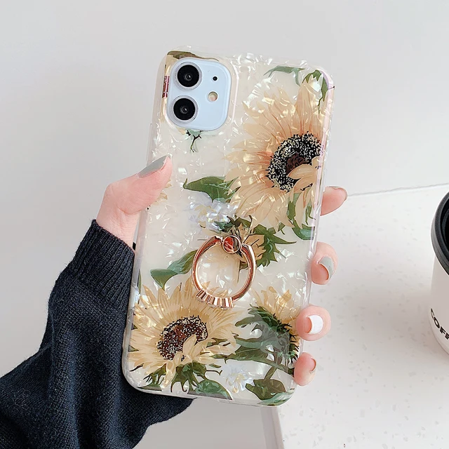 Retro Floral Ring Stand iPhone Case