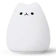 

LED Night Lamp Touch Sensor Cat Silicone Animal Light Colorful Child Holiday Gift Sleepping Creative Bedroom Desktop Decor Lamp