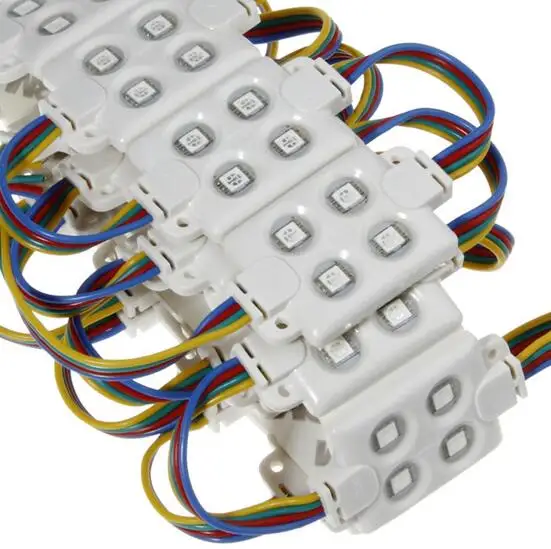 Светодиодный модуль SMD 5050 4 Светодиодный DC12V водонепроницаемый рекламный дизайн светодиодный модуль супер яркий теплый белый RGB письмо освещение