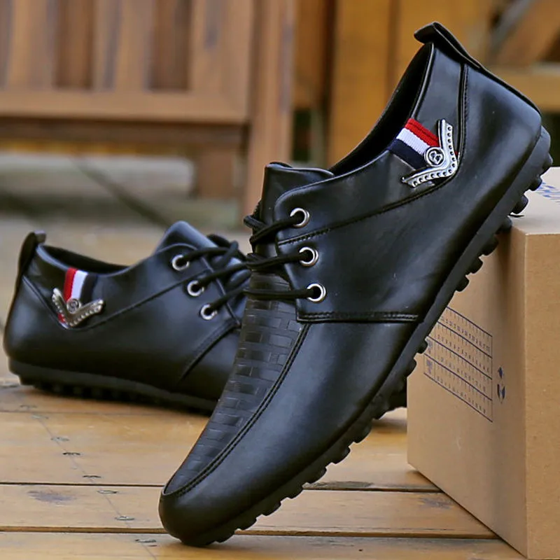 5 New Men Shoes Leather Genuine Casual Loafers Men Moccasins Shoes Slip-on Soft Flats Footwear Lightweight Driving Shoes - Цвет: 5