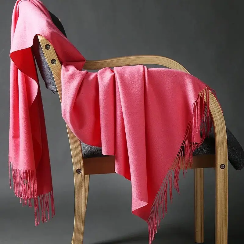 de caxemira com borla inverno feminino grosso