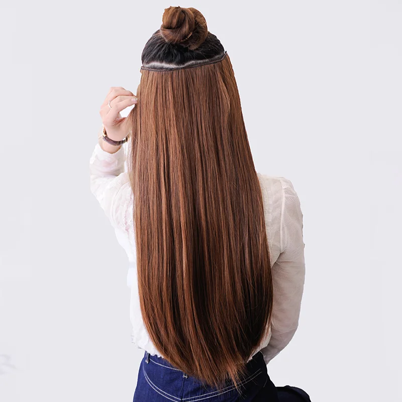 LUPUWig женские длинные волосы девушки цельный пять карт волос разъем невидимые прямые длинные волосы самостоятельные волосы разъем моделирования