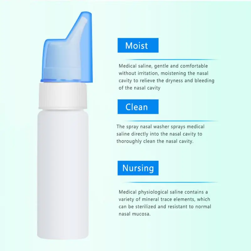 70ML Rhinitis Nasal Spray Refillable Bottle Nasal Wash Neti Pot Mist Pump Bottle Spray Rhinitis Treatment Liquid Storage Bottles refillable bottles medicine storage container