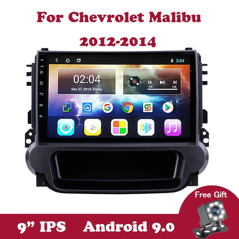 

Android 9.0 IPS Multimedia Stereo Player For Chevy Chevrolet Malibu 2012 2013 2014 Car Radio Head Unit Steering wheel controls
