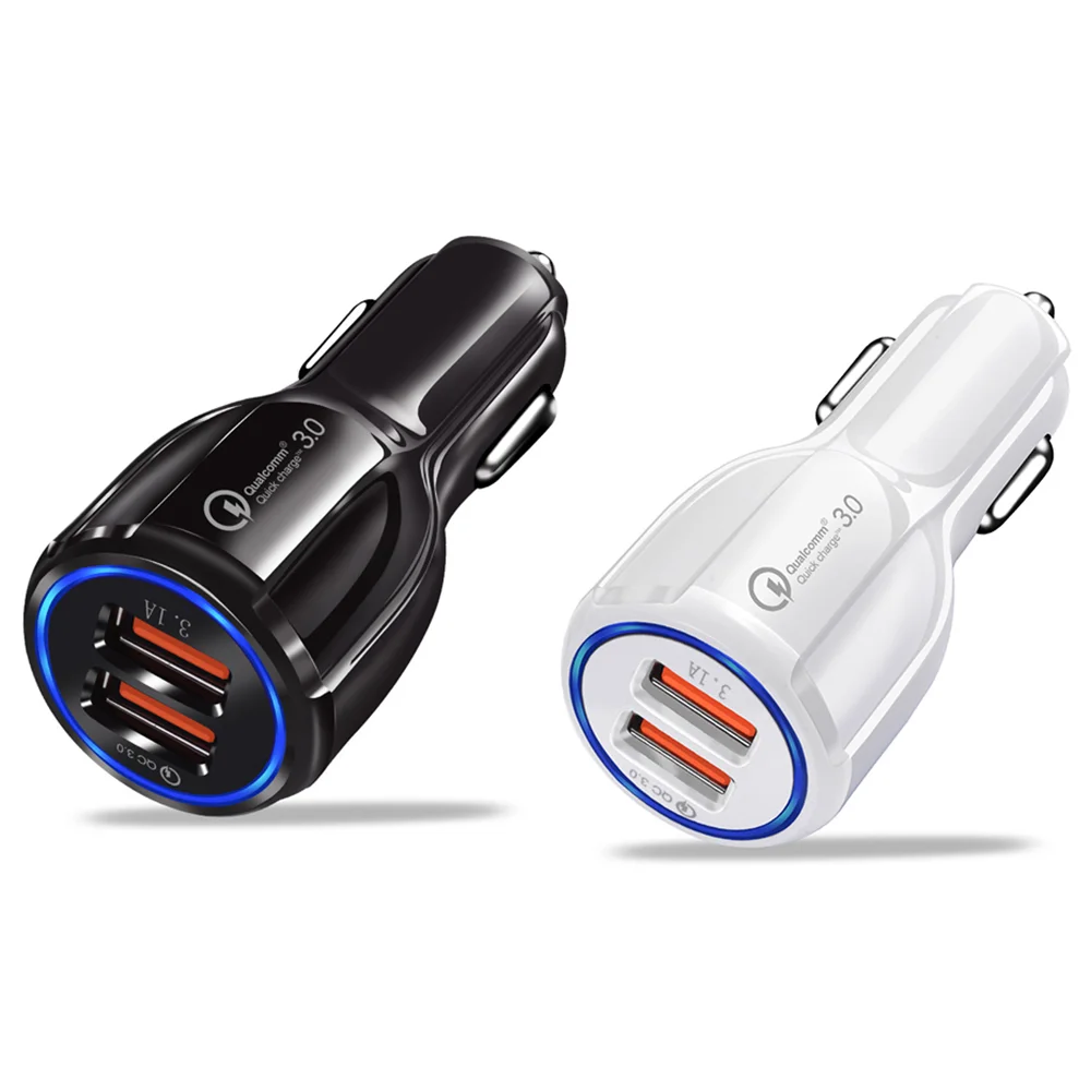 Автомобильное зарядное устройство с двумя USB портами ЖК дисплеем 12 24 В