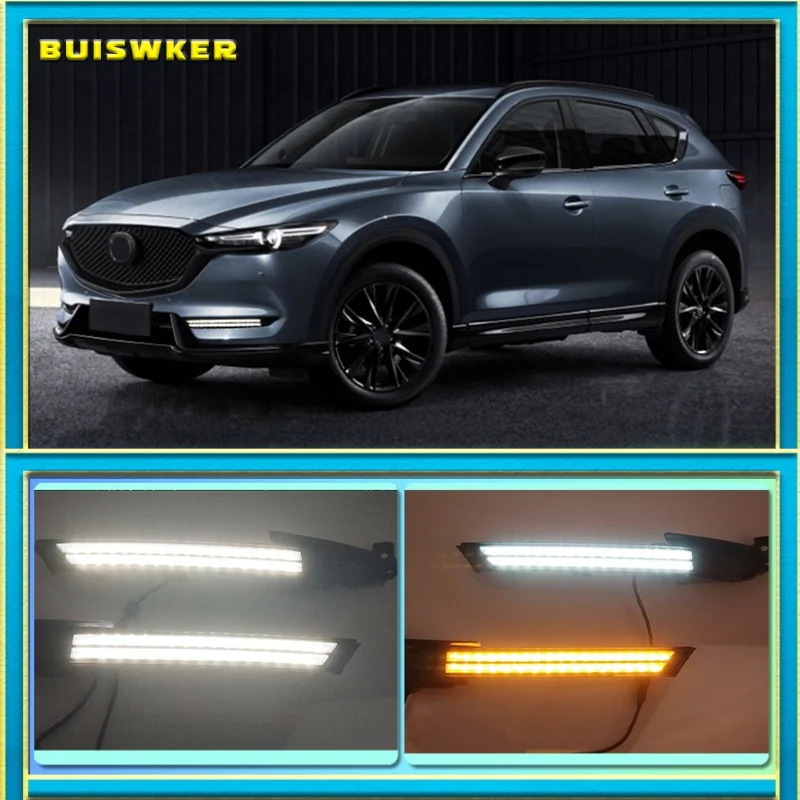 Дневные ходовые светодиодные огни 2 шт. DRL с желтым поворотным сигналом ночная
