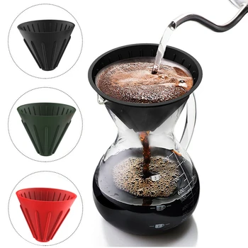 

3pcs Silicone Coffee Dripper Filter Cone Manual Home Indoor Outdoor Portable Coffee Filter with 1pcs Base YU-Home