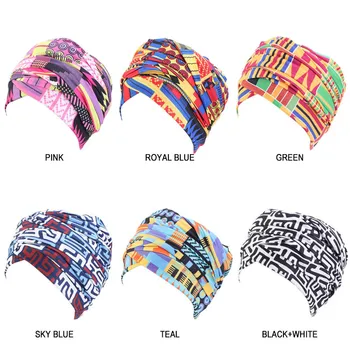 

Cotton Pattern Hair Caps Headscarf Women Ladies Scarf Hat Headwrap Long Tail Night Sleeping Cap Hair Styling Accessories