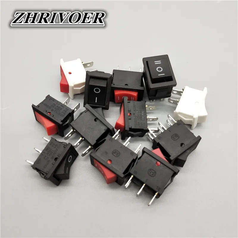 5 шт. KCD1 2PIin 3Pin 6Pin клавишный переключатель для лодки автомобиля 6A/10A 250V/125VAC