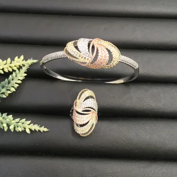 

Vanifin Fashion Jewelry Abstract Distinctive Conch Micro Plated Party Romantic Bangle With Ring Banquet Daily Best Gift