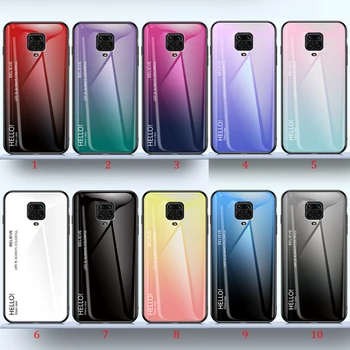 

50pcs/lot For Xiaomi Redmi Note 9 Pro Max Gradient Glossy Anti-scratch Tempered Glass Hard Case For Xiaomi Redmi Note 9S