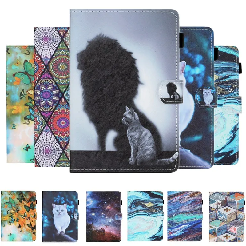 Stand Case for 2018 Kindle Paperwhite 4 3 2 1 10th Gen Attractive Pattern Flip PU Leather Wallet Cover Silicone Back Shell Funda |