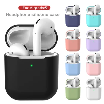 

Earphone Case For Apple Airpods 2 Air pods 2 Silicone Cover Wireless bluetooth Headset Cases For Airpods 2 For Airpods2