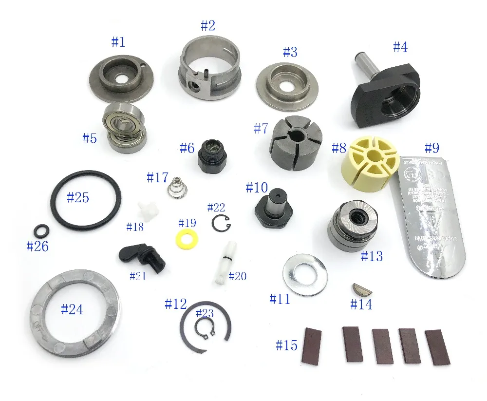 pneumatic Air tools prima Random Orbital sander 5 inch Spare Parts