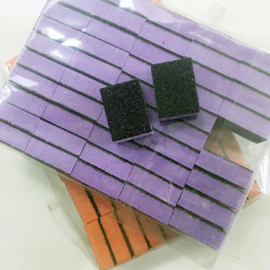 

50 pcs Random Colour Mini Nail Buffer Block Sponge Block Disposable Nail File 100/180 Mini Nail Buffer File Manicure Tool