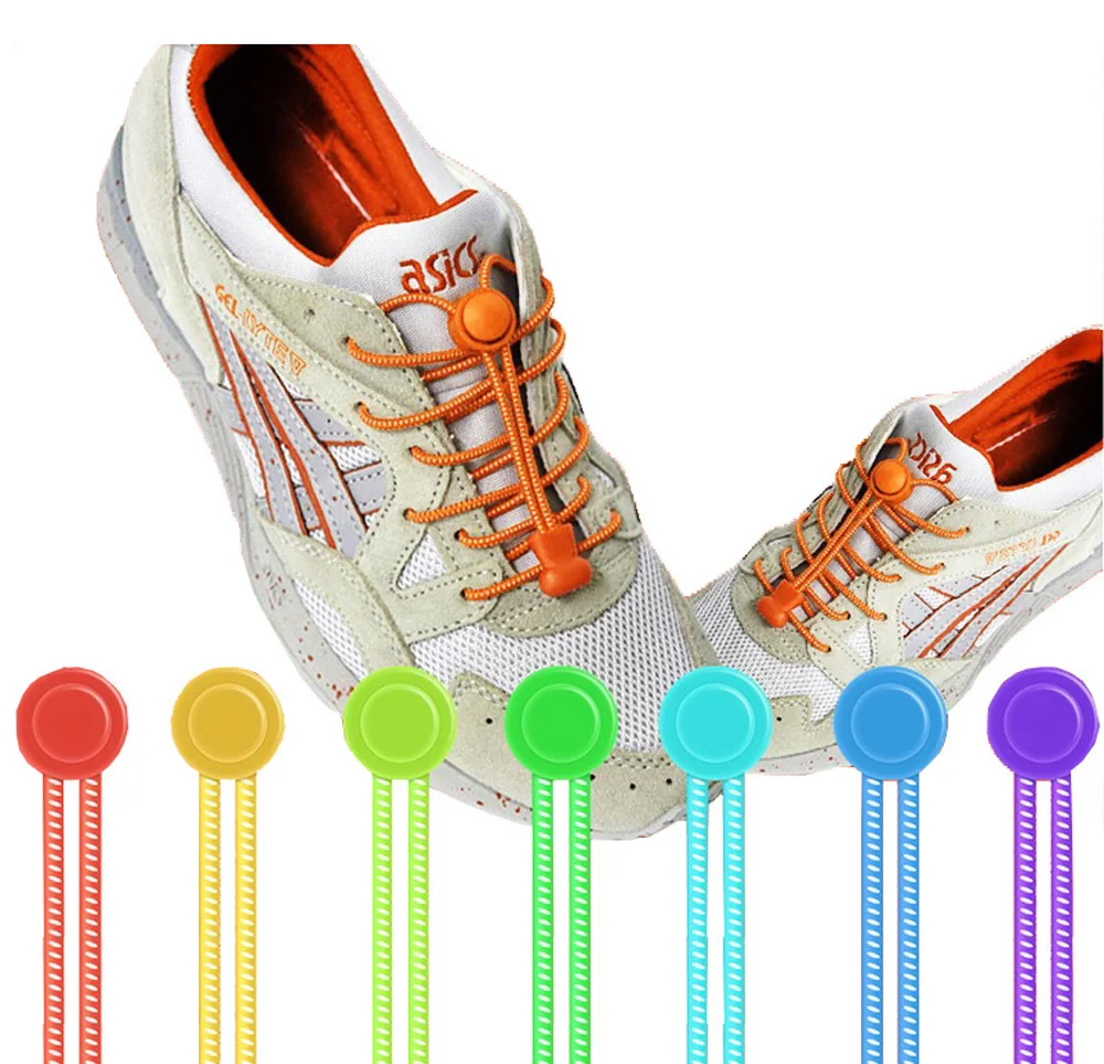 1-pair-Locking-no-tie-lazy-shoeLaces-sneaker-elastic-Shoelaces-children-safe-elastic-shoe-lace-cordones