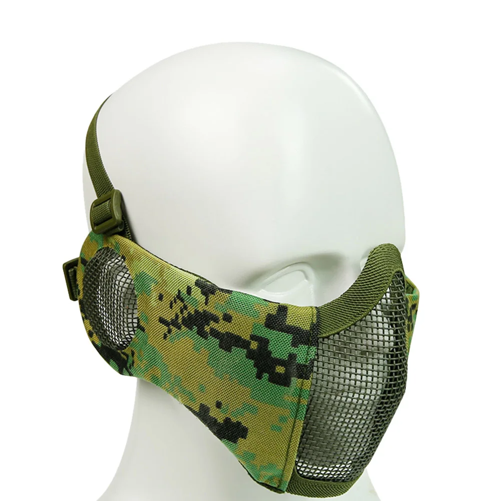 Foldable Military Tactical Paintball Mask Skull Lower Half Face Steel Mesh Mask CS Wargame Hunting Ear Protective Airsoft Masks Foldable Military Tactical Paintball Mask Skull Lower Half Face Steel Mesh Mask CS Wargame Hunting Ear Protective Airsoft Masks