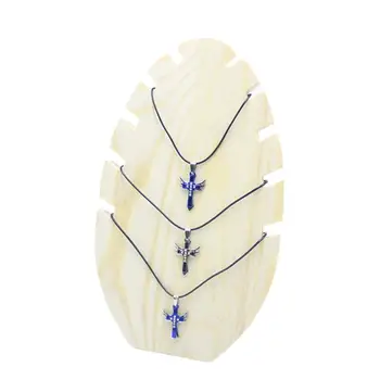 

Wooden Jewelry Display Shelf Flame Shape Necklace Display Rack Desktop Ornament
