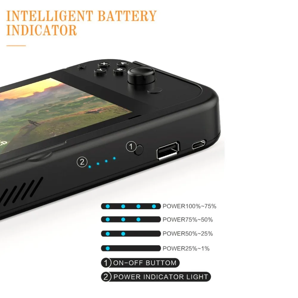 Чехол для зарядки аккумуляторов для kingd Switch NS 10000 мАч с зажимом для задней части аккумулятора, внешний аккумулятор, кожаный чехол с подставкой и держателем для kingd Switch