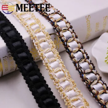 

4Meters 2cm Braided Lace Trims Ribbon Dance Dress Appliques Webbings DIY Sewing Clothing Accessories Laces Hair Decoration Bags