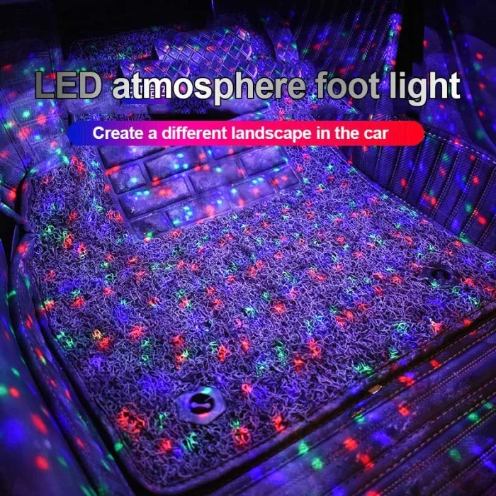 Дропшиппинг автомобиль Atmospheres лампа светодиодный внутренний свет для ног окружающий USB украшение Звук управление OE88