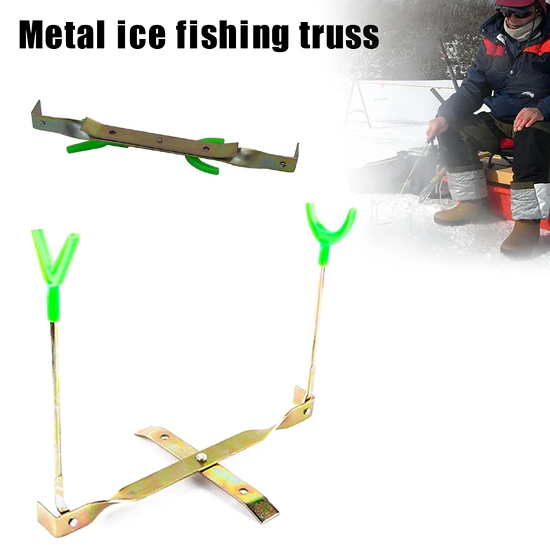 

Portable Copper Winter Fishing Lake Double Head Bracket Fishing Bracket Fisheries Reservoir Ice Fishing Bracket Angler Sport