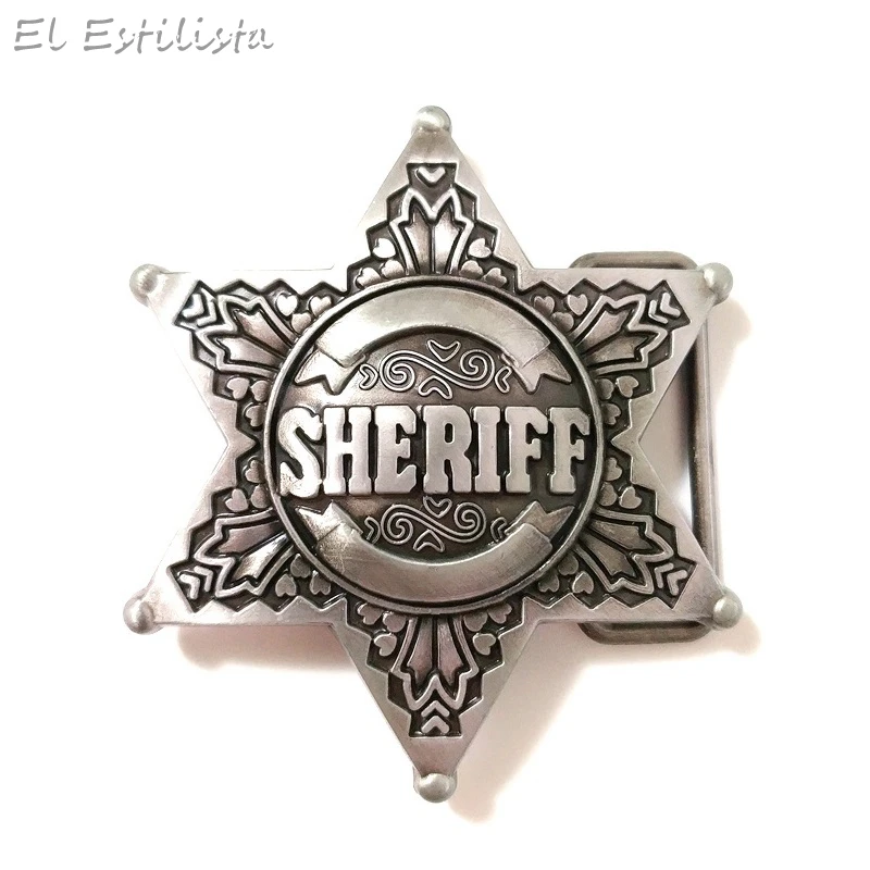 Cowboy 3D SHERIFF Metal Belt Buckle Policeman Officer Jeans Accessories Fit 4cm Width Sheriff Leather Crafts | Дом и сад