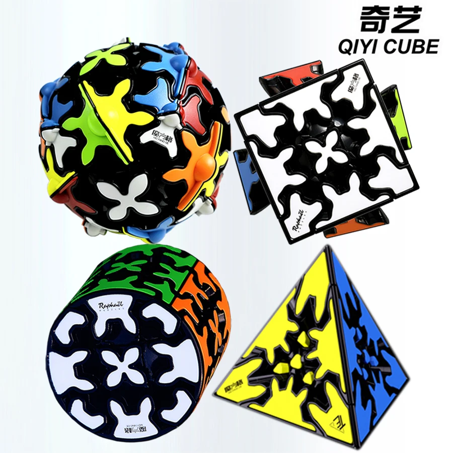 QiYi cube Gear cubes MoFangGe mangic puzzle toys 3x3x3 Gear Ball Cylinder Pyramid  Pyramorphix 3x3 speed cubes 333 Gears puzzle