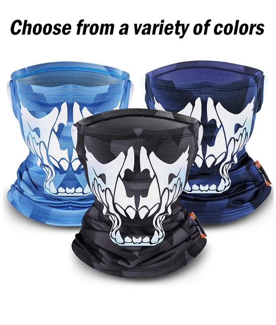 Bandana Uomo Con Teschio - 4 Pezzi, Anti-UV, Traspirante, Per Sport - Foto 9