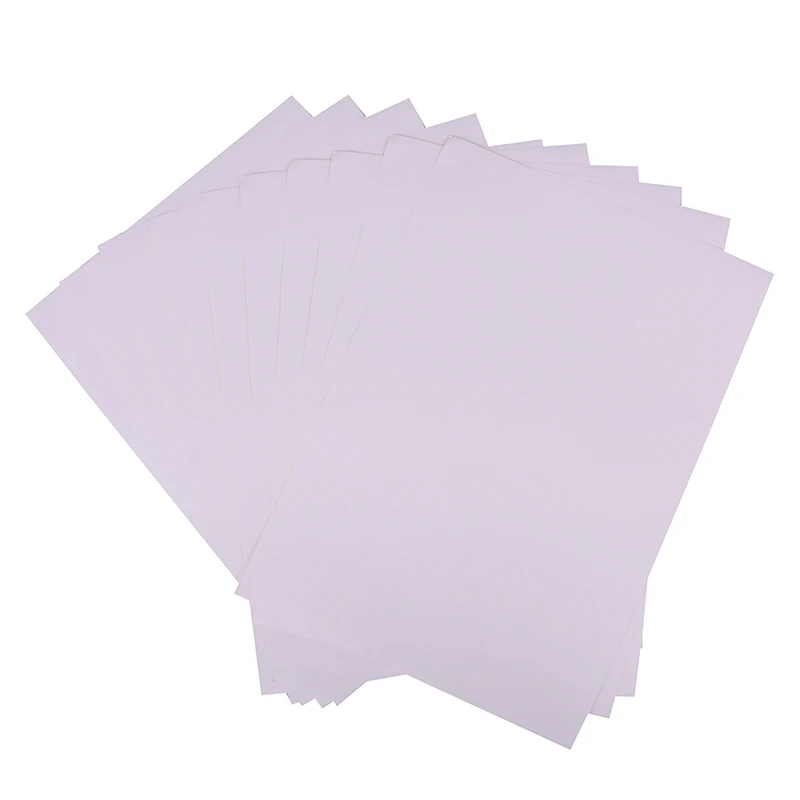 10 unids/set autoadhesiva de la etiqueta engomada de la etiqueta 210mm x 297mm A4 brillante y Matt Kraft pegatina adhesiva para impresora copiadora de papel artesanal