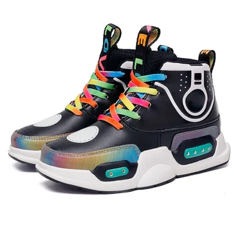 

2019 Children USB Charge Colorful Led Back Light Shoes Mesh Girls Flash Luminous Sneakers Boys Glowing Kids