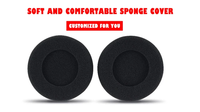 6 Cuscinetti Auricolari In Schiuma 55mm - Ricambio Per Cuffie | Nero - Foto 9