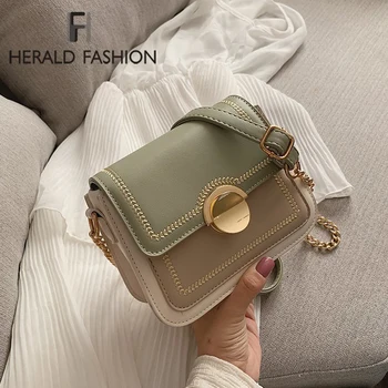 

Women's Lock Designer Luxury Handbag 2020 Fashion High quality PU Leather Female Shoulder Messenger Bag Chain Flap Purse Packet