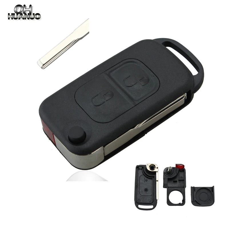 Складной чехол-книжка 2 кнопки дистанционного ключа оболочки чехол HU64