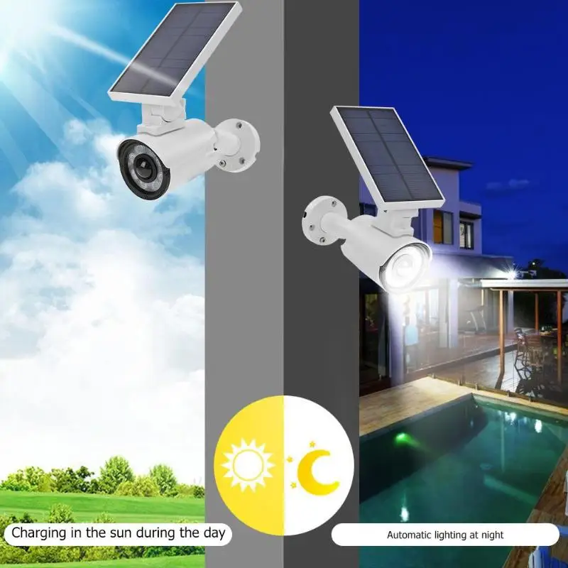 

Solar LED Simulation Camera Motion Sensor Wall Lamp Garden Security Light