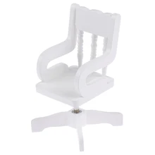 1:12 Кукольный домик миниатюрная мебель белый деревянный вращающийся стул пеньковая веревка сиденье для Аксессуары для кукольных домов Декор Игрушки