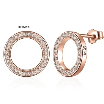

925 Sterling Silver Luxury Atmosphere Two Color Zircon Earrings