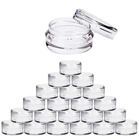 100pcs 2g/3g/5g/10g/15g/20g Empty Plastic Cosmetic Makeup Jar Pots Transparent Sample Bottles Eyeshadow Cream Lip Balm Container 1