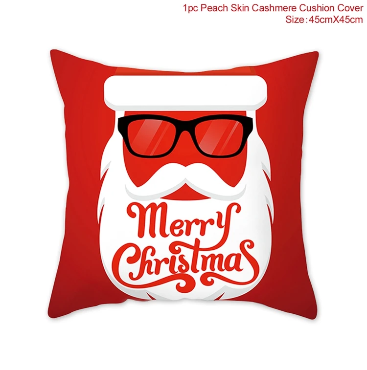 Черно-белый Рождественский чехол для подушки Санта-Клаус, Рождественский Декор для дома, рождественский подарок, Рождественский Декор, счастливый год - Цвет: D4