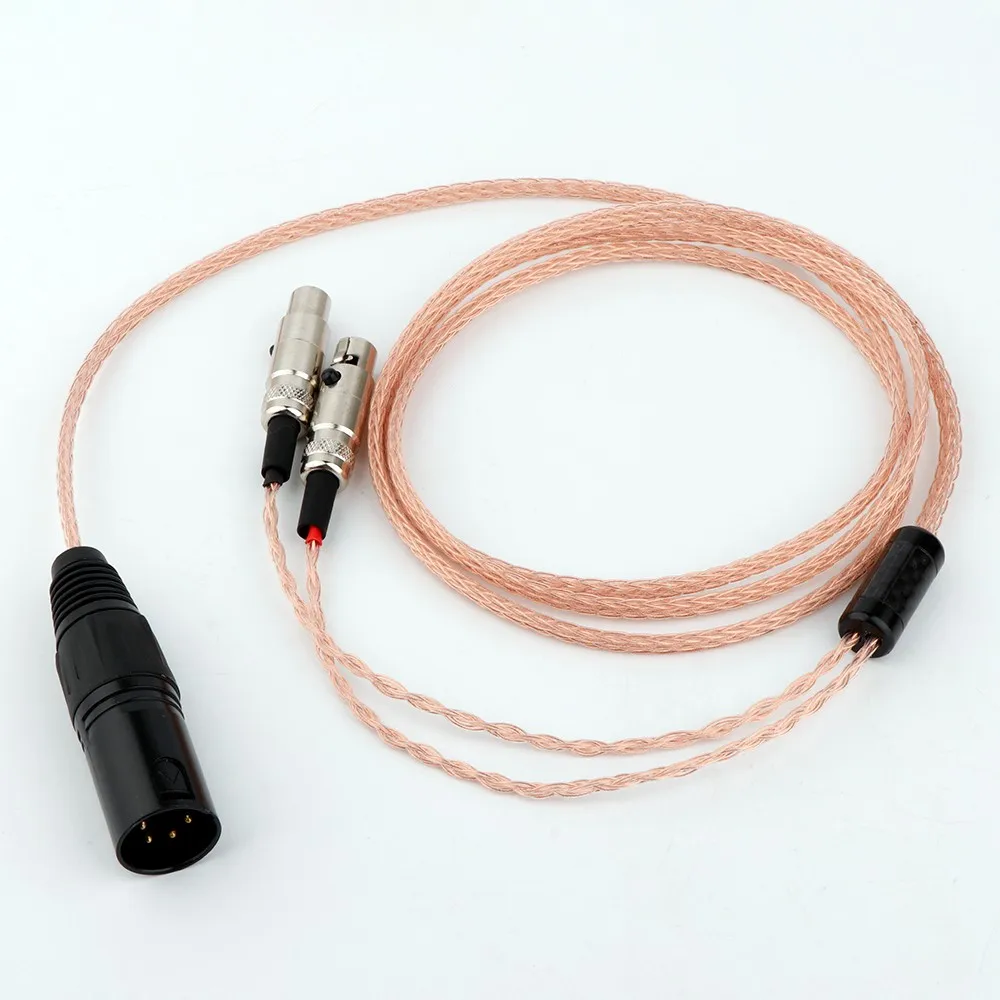 Cavo Di Aggiornamento Della Cuffia Del Trasduttore Auricolare Bilanciato Xlr Di 16 Hifi 4Pin Occ 2.5 3.5 4.4Mm Xlr Placcato Argento Per L'Affissione A