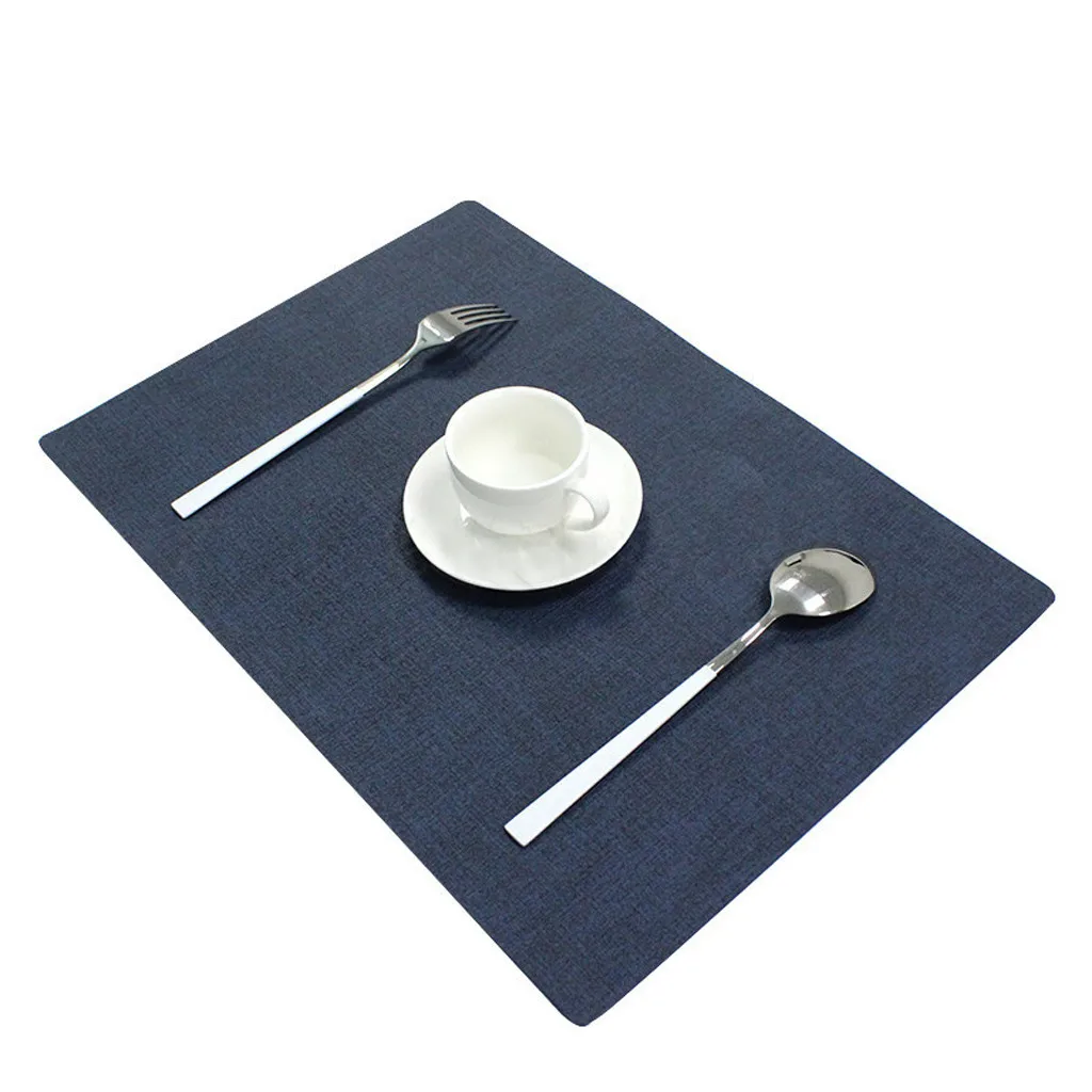OUNEED Placemats термостойкие салфетки пятнистые противоскользящие моющиеся место в европейском стиле обеденный стол коврики#45