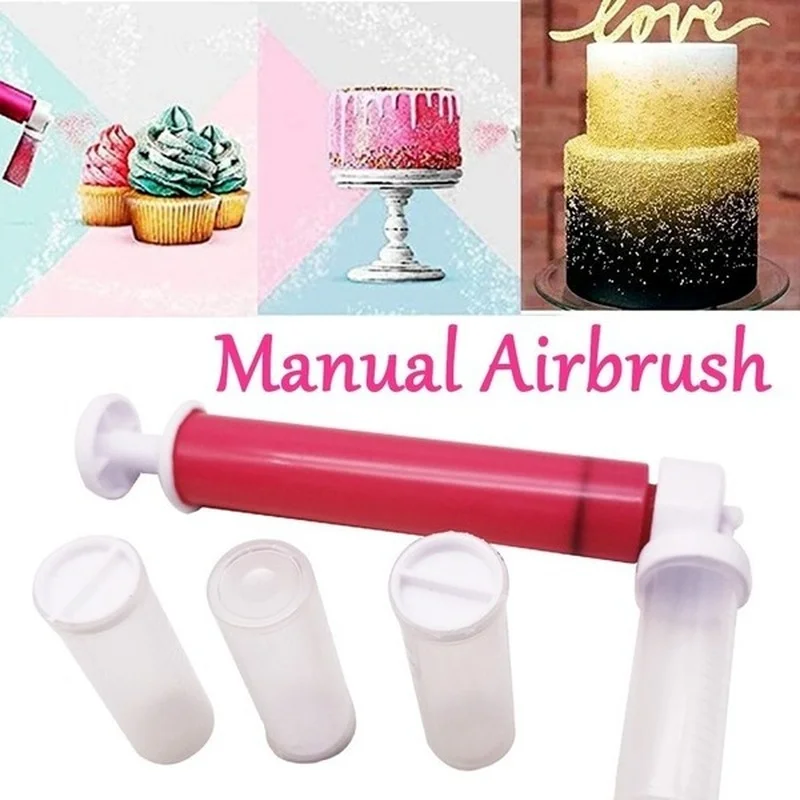 Cake Spray Gun Airbrush For Cake Manual Desserts Decorating Coloring  Kitchen Baking Tools Cake Pastry Dusting Spray Tube