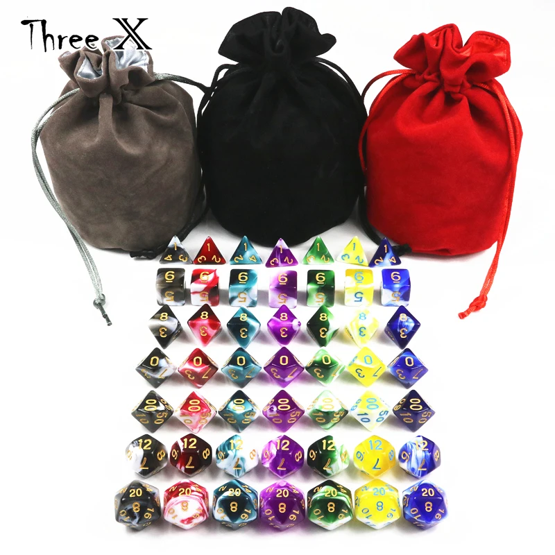 Лучшая цена 7 комплектов прозрачных разноцветных непрозрачных многогранных