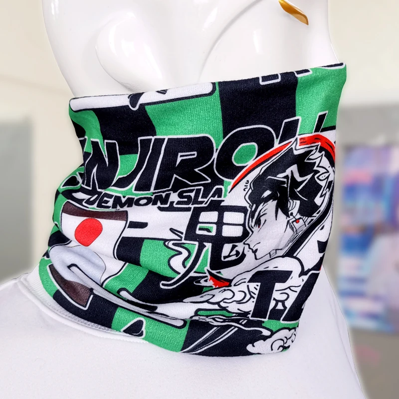 Kamado Tanjirou Новинка; необычный шарф из аниме JoJo's Adventure; Аниме Наруто; Demon Slayer: Kimetsu no Yaiba; шейный платок; Маска для косплея; шарфы - Цвет: Kamado Tanjirou