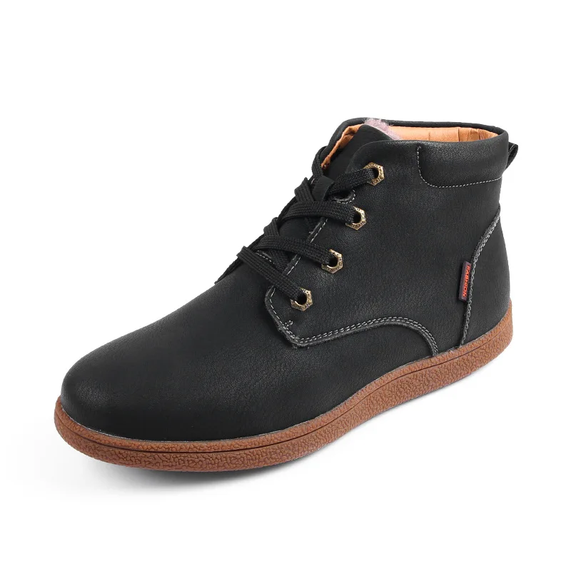 39-46 зимние ботинки из кожи Удобная теплая обувь мужские зимние модельные туфли# NX1522