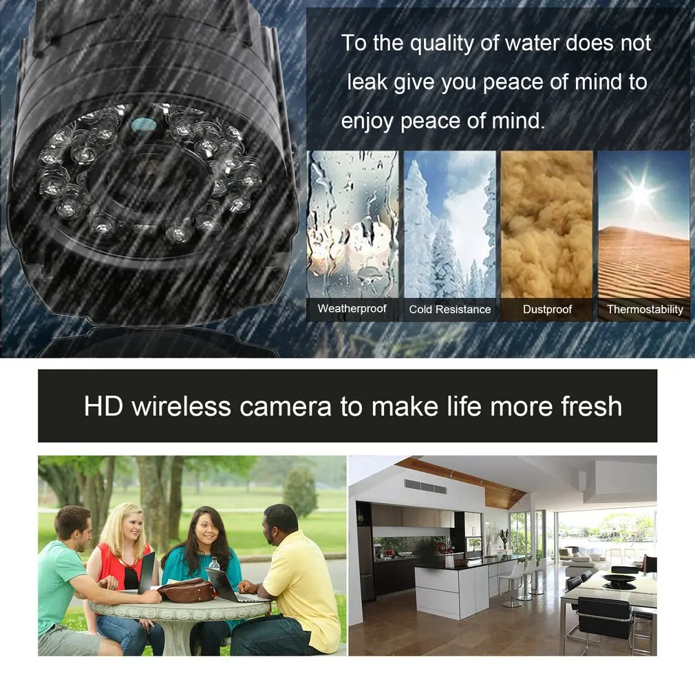 

LESHP 4CH AHD 720P Surveillance Systems DVR/HVR/NVR Three in One Waterproof Support Video Preview Recording Playback Backup